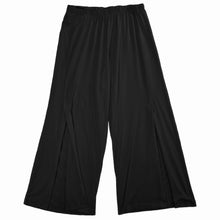 Sun Moda Cotton Modal Front Side Slit Pant Made in USA Black